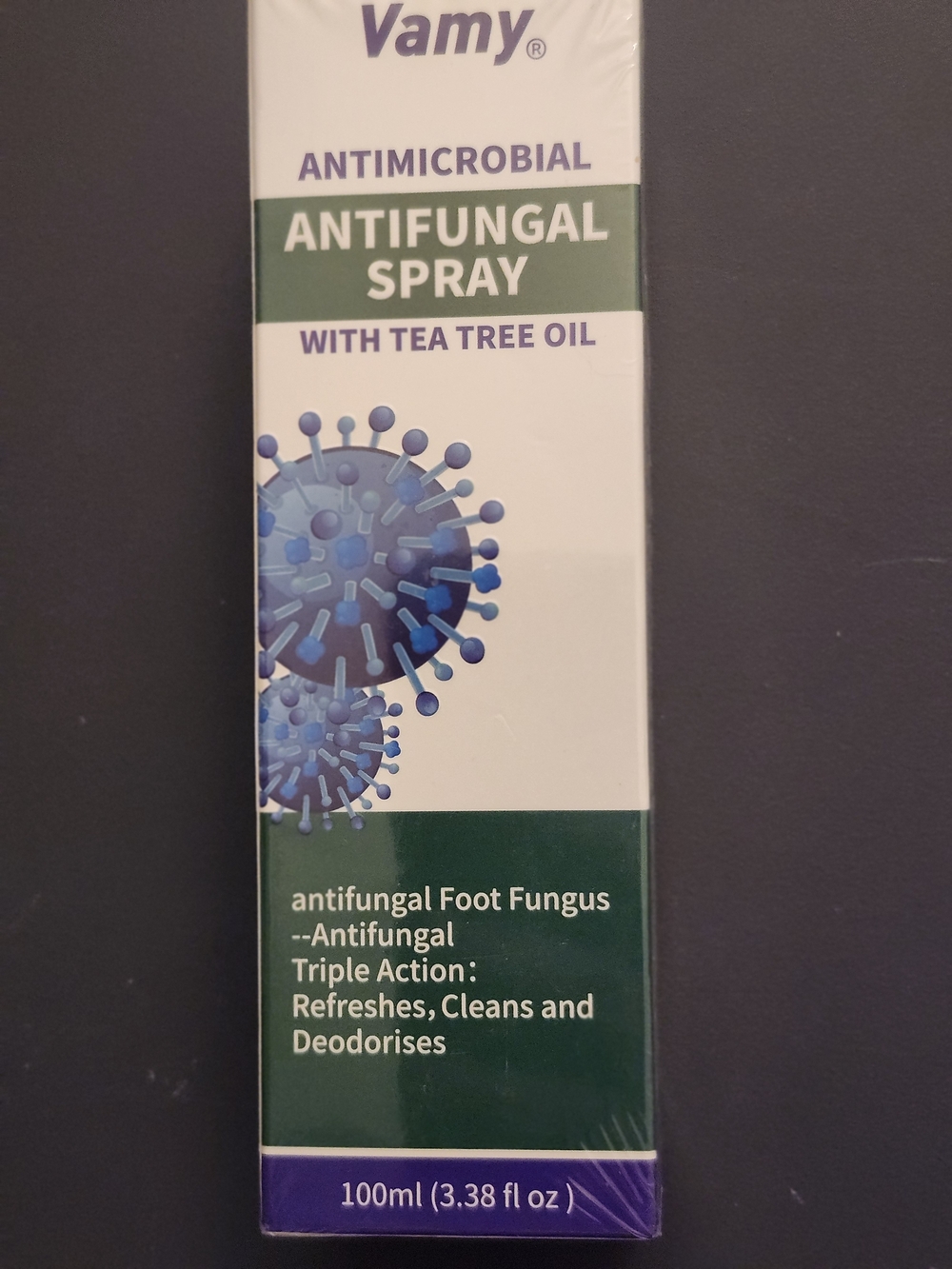 Vamy Antifungal Spray with Tea Tree Oil - Green & White
